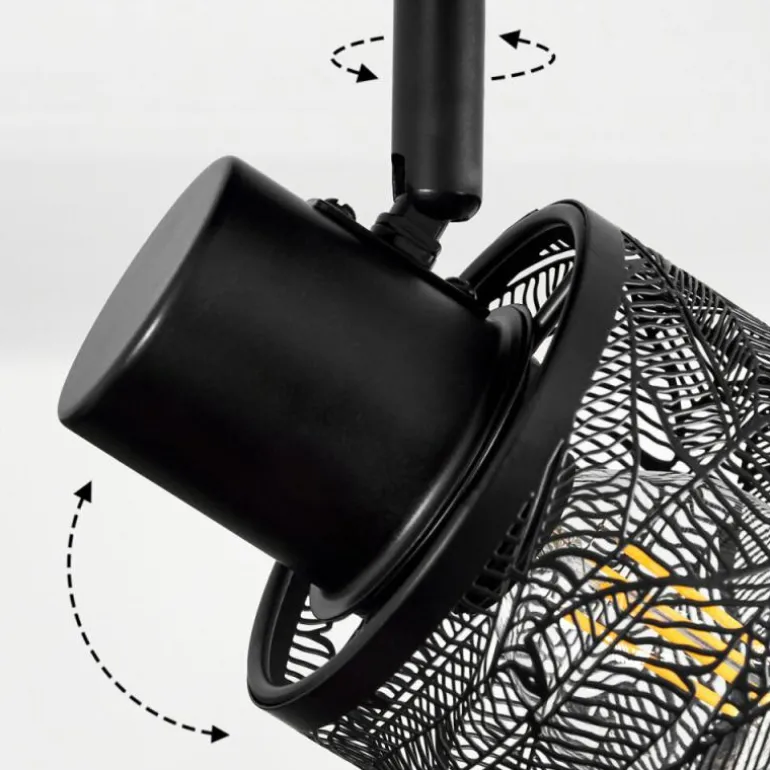 Plafonnier Roto Noir, 2 lumières