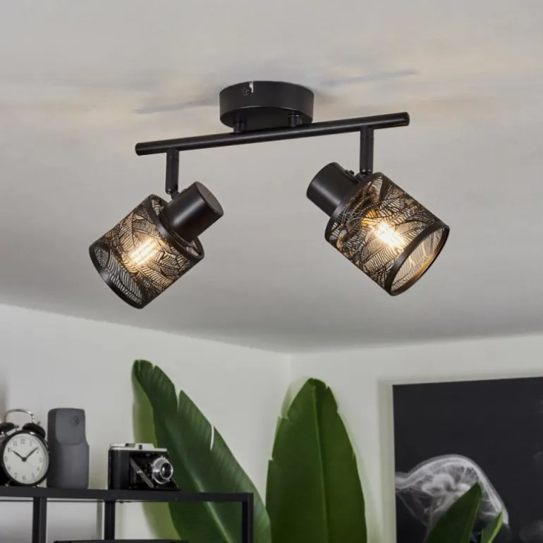 Plafonnier Roto Noir, 2 lumières