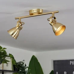 Plafonnier Salinas Laiton, 2 lumières