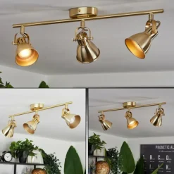 Plafonnier Salinas Laiton, 3 lumières