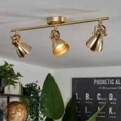 Plafonnier Salinas Laiton, 3 lumières