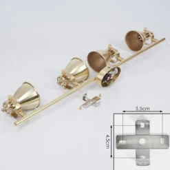 Plafonnier Salinas LED Laiton, 4 lumières