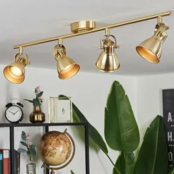 Plafonnier Salinas LED Laiton, 4 lumières