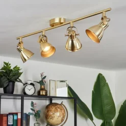 Plafonnier Salinas LED Laiton, 4 lumières