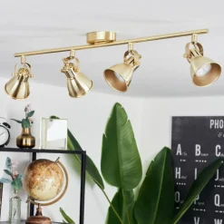 Plafonnier Salinas LED Laiton, 4 lumières