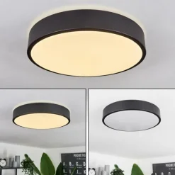 Plafonnier Samaira LED Noir, 1 lumière