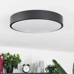 Plafonnier Samaira LED Noir, 1 lumière