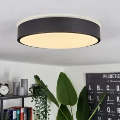 Plafonnier Samaira LED Noir, 1 lumière