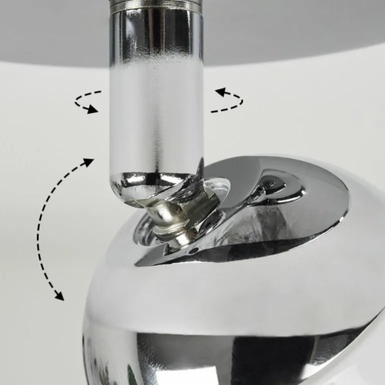 Plafonnier Sanchequias LED Chrome, 1 lumière, Télécommandes, Changeur de couleurs