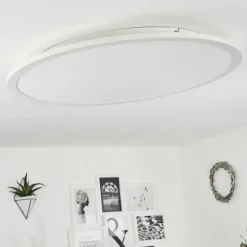 Plafonnier Sani LED Blanc, 1 lumière, Télécommandes, Changeur de couleurs