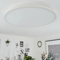 Plafonnier Sani LED Blanc, 1 lumière, Télécommandes, Changeur de couleurs