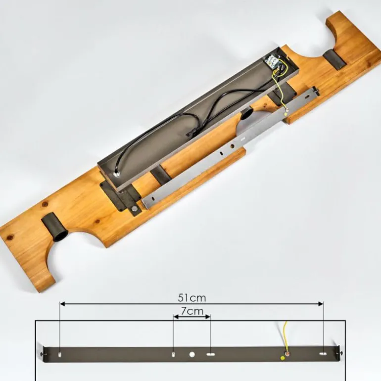 Plafonnier Santorum Argent Oxydé, Écru, 4 lumières