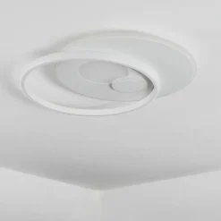 Plafonnier Selim LED Blanc, 1 lumière, Télécommandes