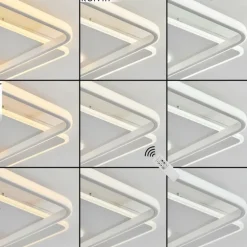 Plafonnier Selim LED Blanc, 1 lumière, Télécommandes