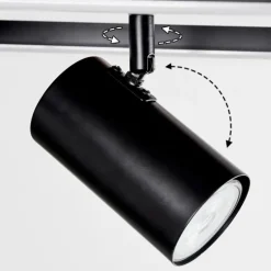 Plafonnier Sequeira LED Bois clair, Couleur bois, Noir, 3 lumières