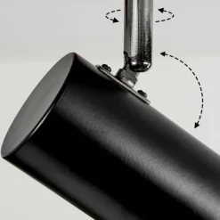 Plafonnier Sequeira LED Couleur bois, Noir, Blanc, 3 lumières