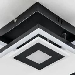 Plafonnier Serzedelo LED Noir, 1 lumière