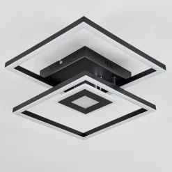 Plafonnier Serzedelo LED Noir, 1 lumière