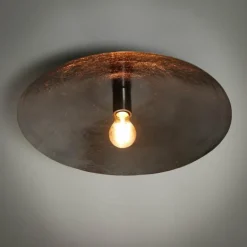 Plafonnier Shield Nickel mat, Noir, 1 lumière