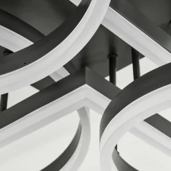 Plafonnier Sistelo LED Noir, 1 lumière