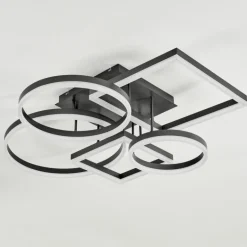 Plafonnier Sistelo LED Noir, 1 lumière