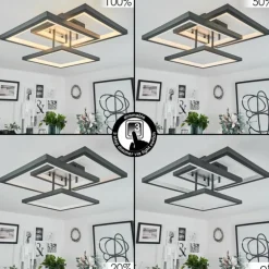 Plafonnier Solaro LED Gris, 1 lumière