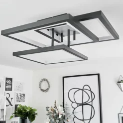 Plafonnier Solaro LED Gris, 1 lumière