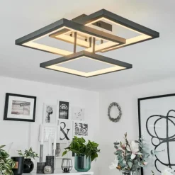 Plafonnier Solaro LED Gris, 1 lumière