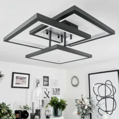 Plafonnier Solaro LED Gris, 1 lumière