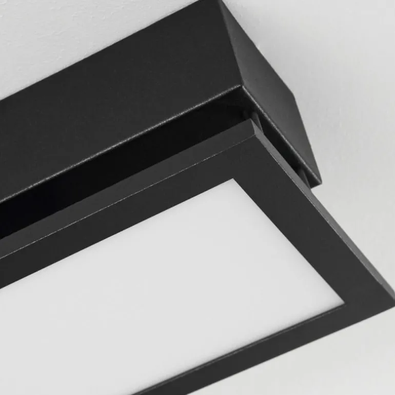 Plafonnier Sourbarie LED Brun, Couleur bois, Noir, 1 lumière