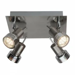 Plafonnier à spots Brilliant Leuchten Kassandra Chrome, 4 lumières