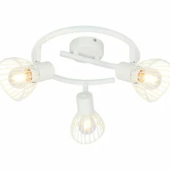 Plafonnier à spots Brilliant Elhi Blanc, 3 lumières