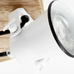 Plafonnier à spots Brilliant Seed Bois foncé, Blanc, 3 lumières