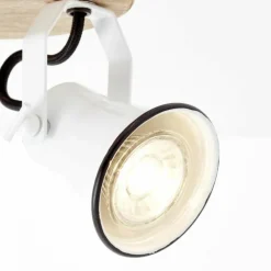 Plafonnier à spots Brilliant Seed Bois foncé, Blanc, 3 lumières