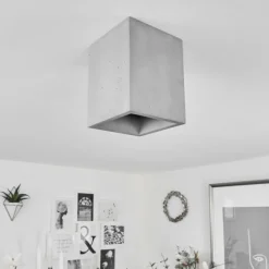 Plafonnier Stettler Gris, 1 lumière