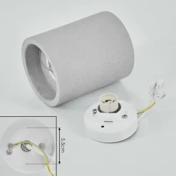 Plafonnier Stettler Gris, 1 lumière