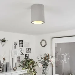 Plafonnier Stettler Gris, 1 lumière