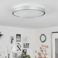 Plafonnier Subles LED Argenté, Blanc, 1 lumière, Détecteur de mouvement