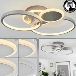 Plafonnier Tagsdorff LED Chrome, Nickel mat, 1 lumière