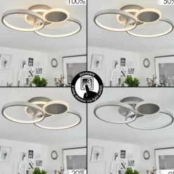 Plafonnier Tagsdorff LED Chrome, Nickel mat, 1 lumière