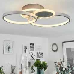 Plafonnier Tagsdorff LED Chrome, Nickel mat, 1 lumière