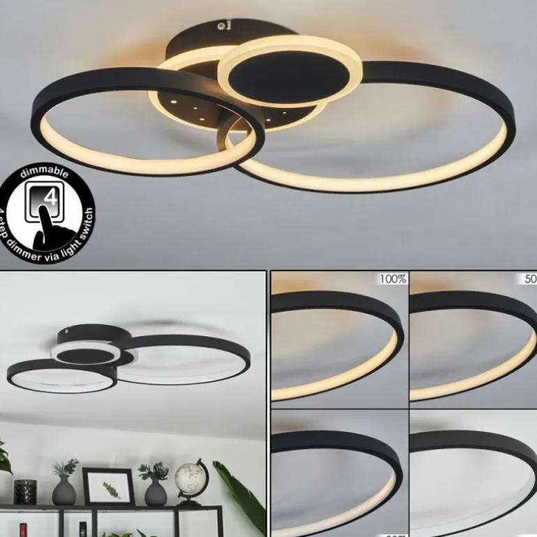 Plafonnier Tagsdorff LED Noir, Blanc, 1 lumière