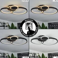 Plafonnier Tagsdorff LED Noir, Blanc, 1 lumière