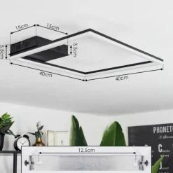 Plafonnier Taleta LED Noir, 1 lumière
