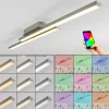 Plafonnier Tamizat LED Nickel mat, 2 lumières, Changeur de couleurs