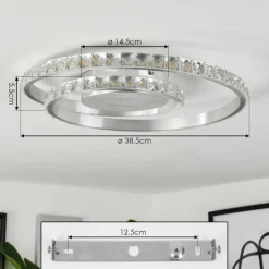 Plafonnier Tanganheira LED Aluminium, 1 lumière