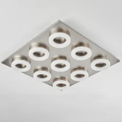 Plafonnier Thiernu LED Nickel mat, 1 lumière