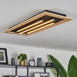 Plafonnier Tojeirinha LED Écru, Noir, 2 lumières