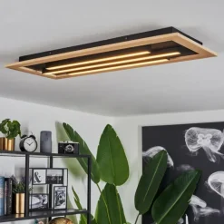 Plafonnier Tojeirinha LED Écru, Noir, 2 lumières