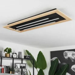 Plafonnier Tojeirinha LED Écru, Noir, 2 lumières